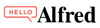 Red speech bubble with the word HELLO in white on a black background.